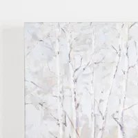 White Treeline Canvas Art Print