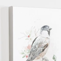 Holly Birds Canvas Art Prints, Set of 2