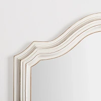 White Wood Scalloped Edge Mirror