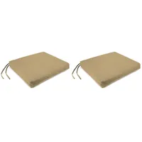 Beige French Edge 2-pc. Outdoor Seat Cushion Set