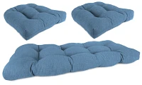 Light Blue French -pc. Outdoor Wicker Cushion Set