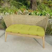 French Edge Outdoor Wicker Settee Cushion