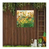 Yellow Flowers Outdoor Canvas Art Print