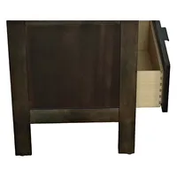 Brown Wood Open Shelf Nightstand
