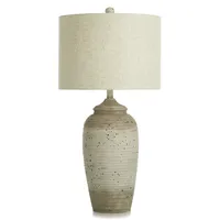 Speckled Cream Two-Tone Ridge Table Lamp