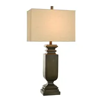 Brown Traditional Rectangular Table Lamp