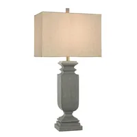 Gray Traditional Rectangular Table Lamp