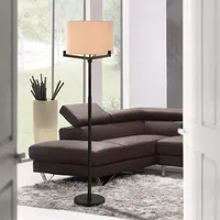 Black Metal Tri-Arm Floor Lamp