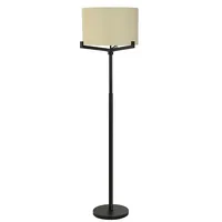 Black Metal Tri-Arm Floor Lamp