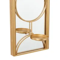 Gold Mirrored Geometric Sconce