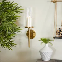 Pierre Polished Gold Stem Sconce