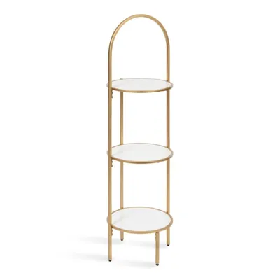 Gold Arched 3-Tier Plant Stand