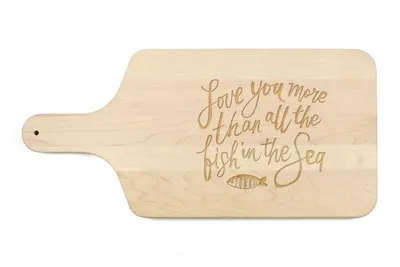 Love You More Maple Wood Cutting Board