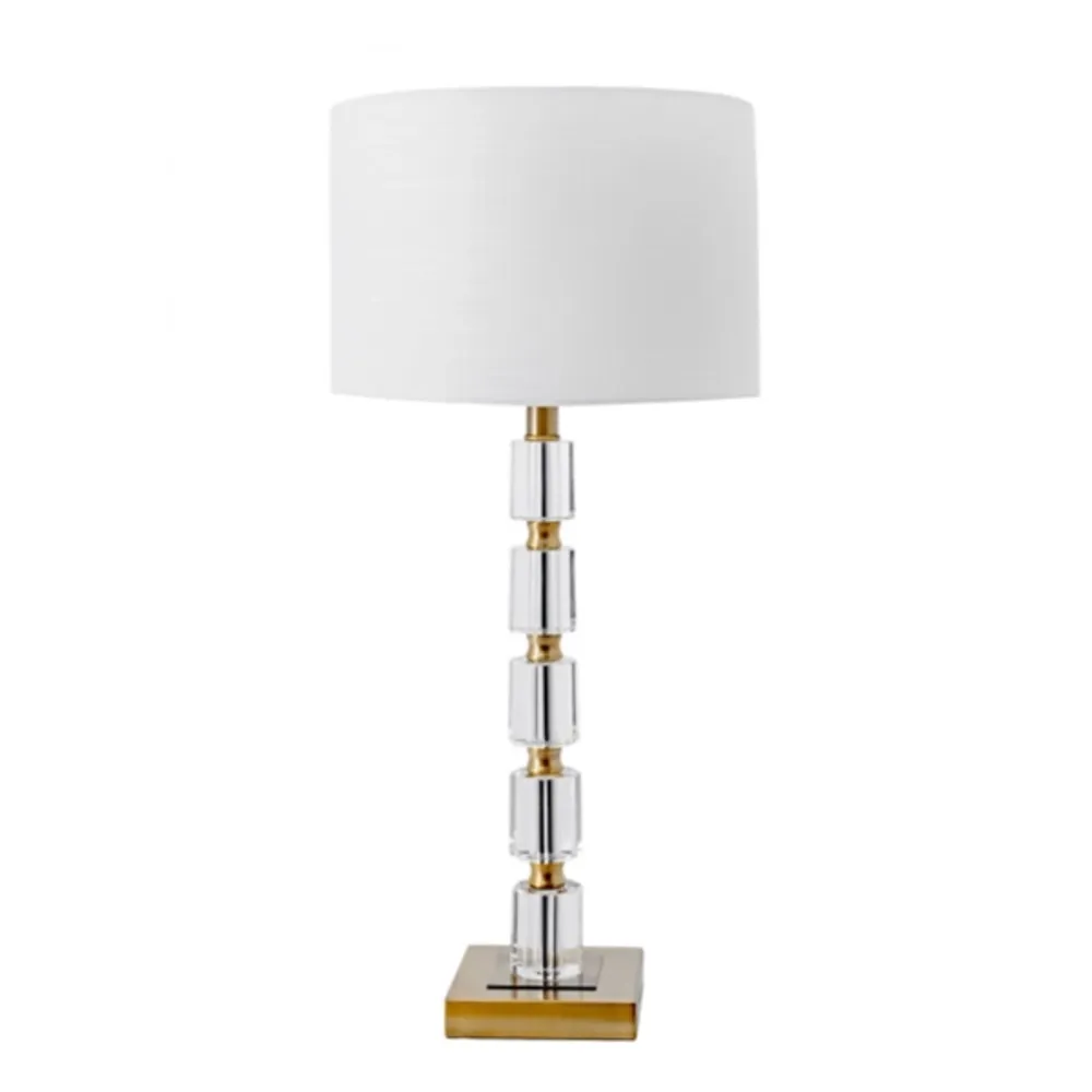 StyleCraft 30.5 in. Antique Brass Table Lamp with White Softback