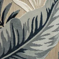 Large Print Tropical Leaf Outdoor Area Rug