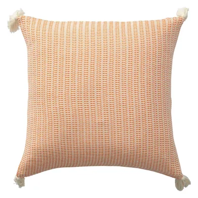 Apricot Trapeze Organic Cotton Throw Pillow