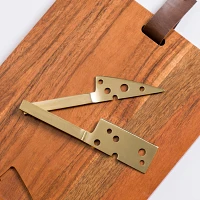 Wood Serving Board with Cheese Knives