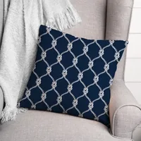 Navy Blue Knots Indoor/Outdoor Pillow