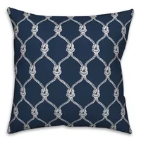 Navy Blue Knots Indoor/Outdoor Pillow