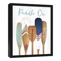 Paddle On Framed Canvas Art Print