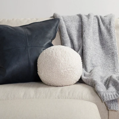 Ivory Boucle Sphere Pillow