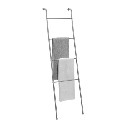 Silver Steel 4-Bar Leaning Towel Ladder
