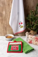 Santa Claws Cat 3-pc. Dishtowel & Potholder Set