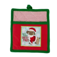 Santa Paws Dog 3-pc. Dishtowel & Potholder Set