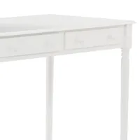 White Classic 2-Drawer Wood Desk