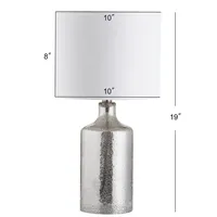 Silver Mercury Glass Cylinder Table Lamp