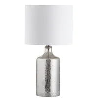 Silver Mercury Glass Cylinder Table Lamp