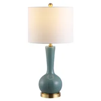 Glazed Blue Glass Teardrop Table Lamp