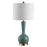 Glazed Blue Glass Teardrop Table Lamp