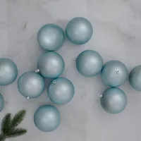 Shatterproof Matte Powder Blue 12-pc. Ornaments