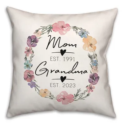 Personalized Mother's Day Dates Outdoor Pillow
