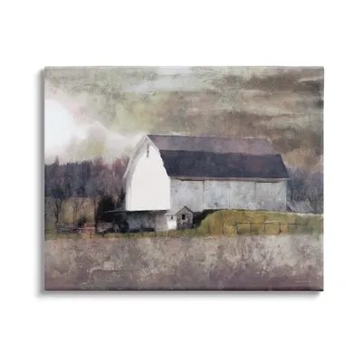 Stormy Sky Country Barn Canvas Art Print
