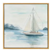 Sail from the Coast Framed Canvas Prints, Set of 2