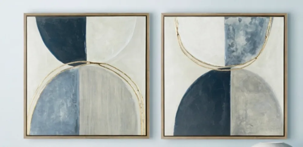 Moon Phase Framed Canvas Art Print, Set of 2