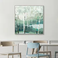 Quiet Birch Forest II Framed Canvas Art Print