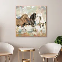 Horse Country Framed Canvas Art Print