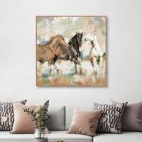 Horse Country Framed Canvas Art Print