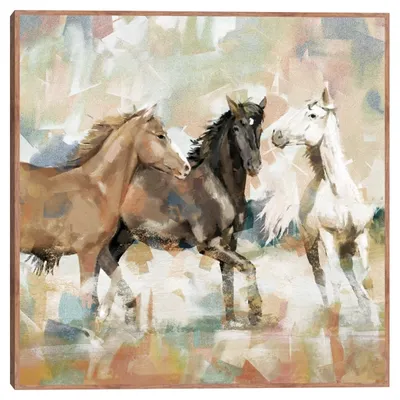 Horse Country Framed Canvas Art Print