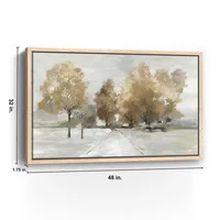 Trail Under the Trees Framed Canvas Art Print