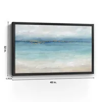 Serene Sea Landscape Framed Canvas Art Print