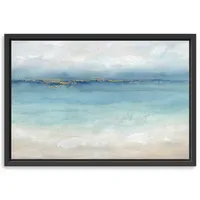 Serene Sea Landscape Framed Canvas Art Print