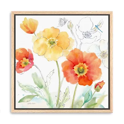 Happy Poppies IV Framed Canvas Art Print