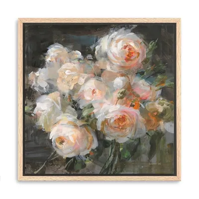 Braderie Roses Framed Canvas Art Print