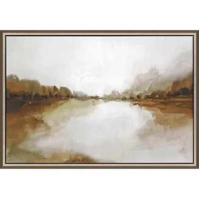 Firestone Lake View Framed Canvas Art Print