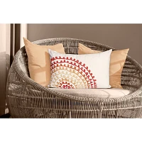 Warm Ivory Lamontage Swirl Outdoor Throw Pillow