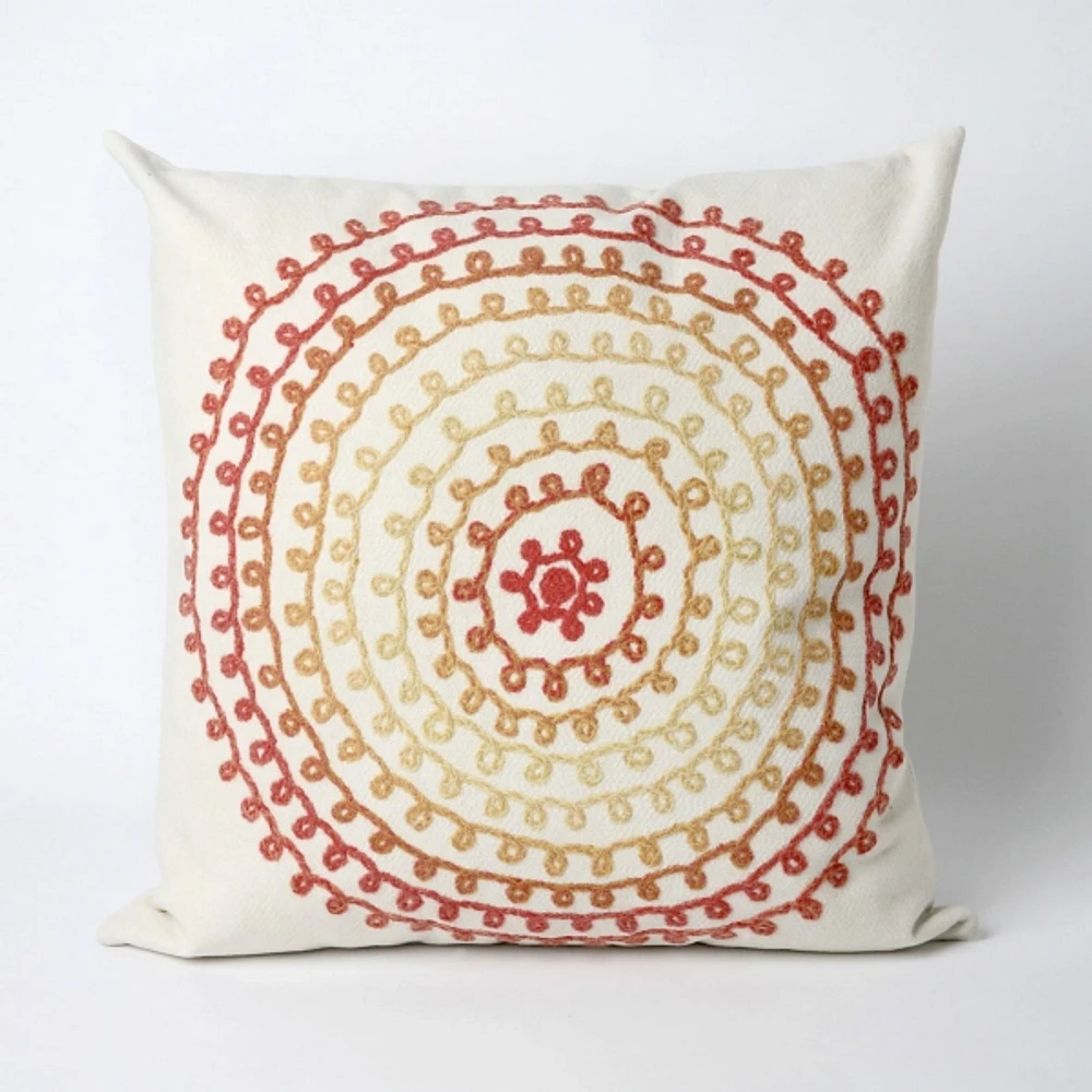 Warm Ivory Lamontage Swirl Outdoor Throw Pillow